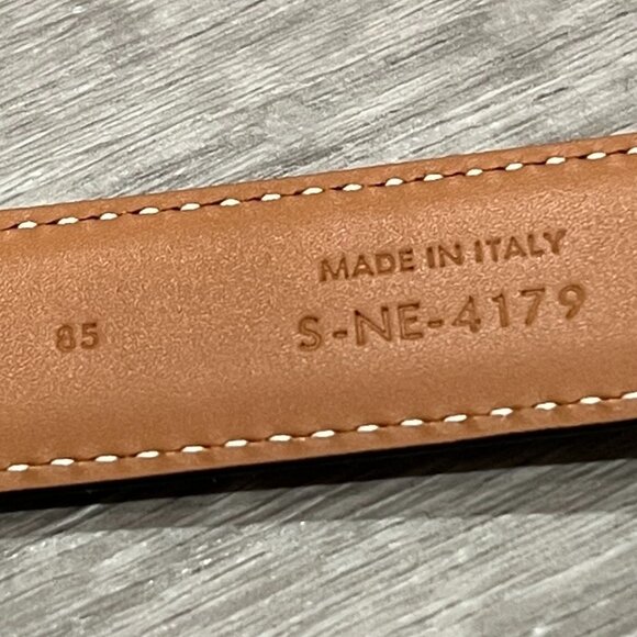 Celine Elegant Leather Belt with Gold Buckle